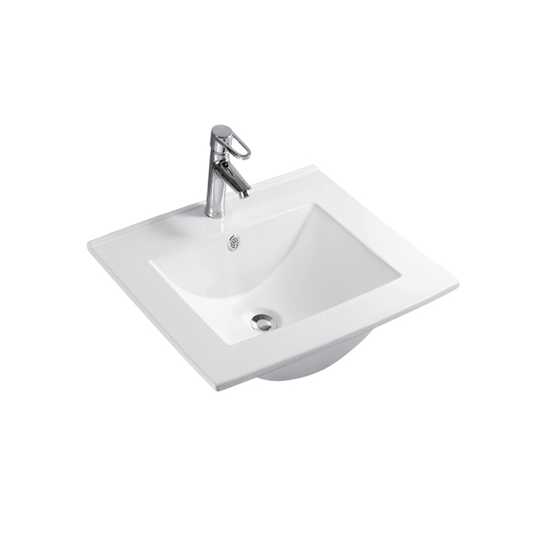 White 1 tap hole Ceramic Wash Basin 410mm