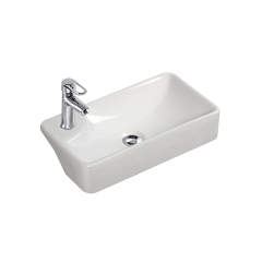 White Ceramic 1 tap hole Bathroom Sink 405mm