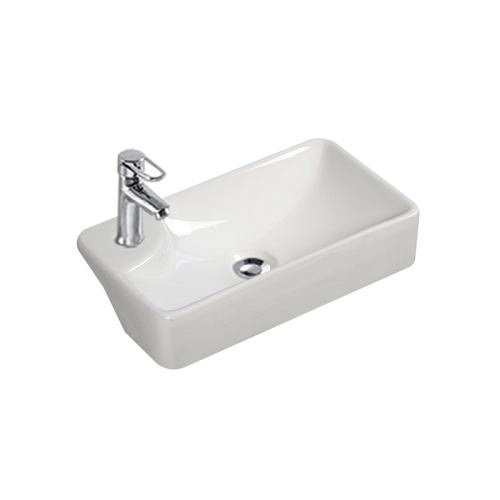 White Ceramic 1 tap hole Bathroom Sink 405mm