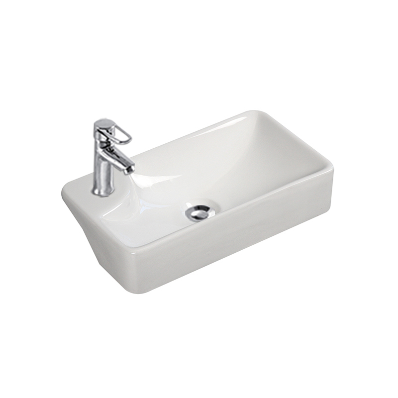 White Ceramic 1 tap hole Bathroom Sink 405mm