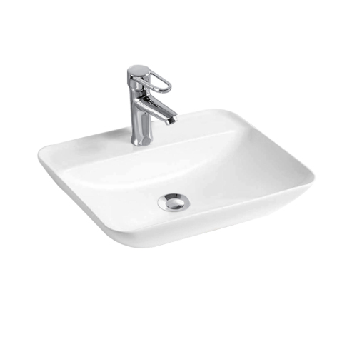 Modern 530mm White Ceramic Countertop Basin