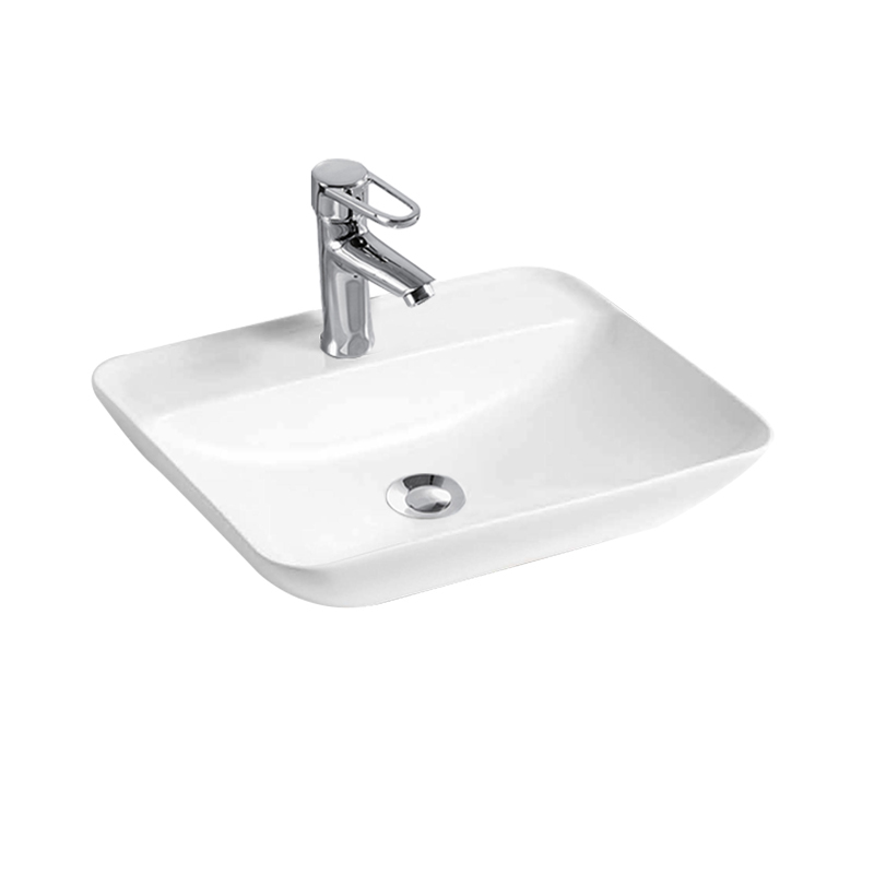 Modern 530mm White Ceramic Countertop Basin