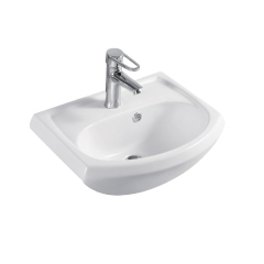 New White 450mm 1 tap hole Ceramic Bathroom Basin