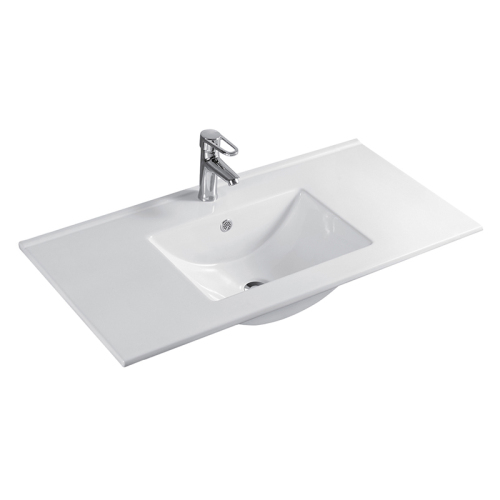 Modern White 910mm 1 tap hole Ceramic Wash Basin