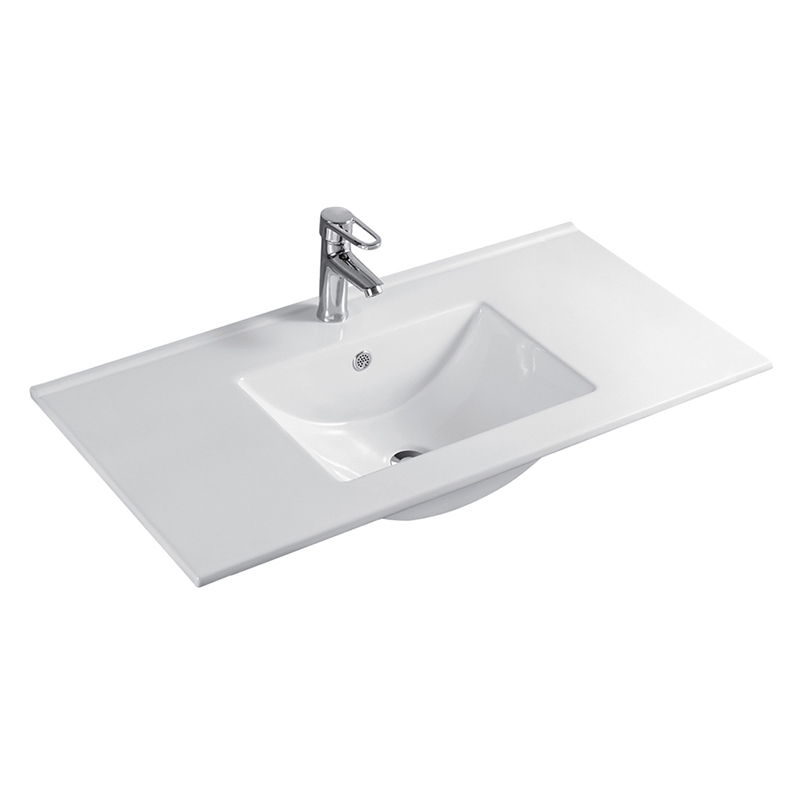 Modern White 910mm 1 tap hole Ceramic Wash Basin