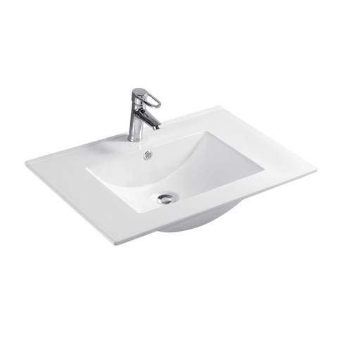 White 1 tap hole Ceramic Wash Basin 710mm
