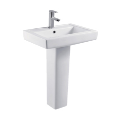Baron 580mm Basin with Full pedestal -1 Tap Hole