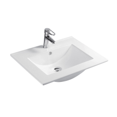 White 1 tap hole Ceramic Wash Basin 550mm