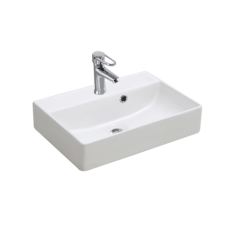 White 400mm 1 tap hole Ceramic Bathroom Sink