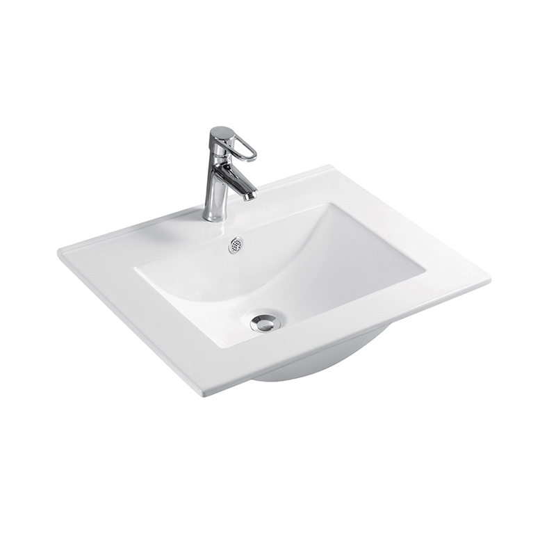 White 1 tap hole Ceramic Wash Basin 510mm