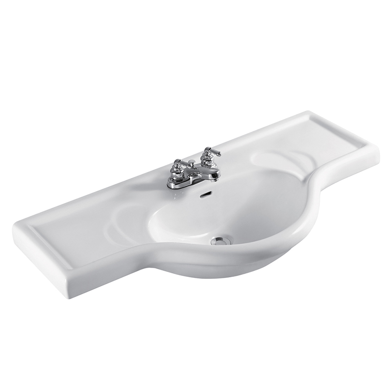 White Ceramic 1 tap hole Bathroom Basin 1000mm