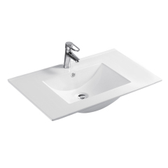 Modern White 750mm 1 tap hole Ceramic Wash Basin