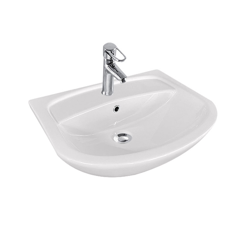 500mm White Ceramic 1 tap hole Bathroom Basin