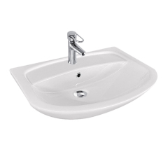 New 600mm White Ceramic 1 tap hole Bathroom Basin