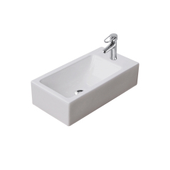 Small White Ceramic 1 tap hole Bathroom Sink 498mm