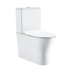 New CE Ceramic Floor Standing Rimless Two Piece Toilet