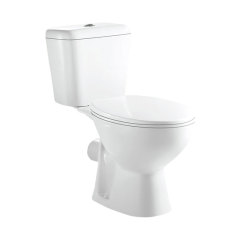 Good Price CE P/S trap Wash Down Flush Two Piece Toilet with Soft Close Seat