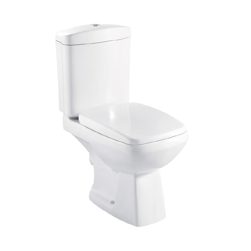 Modern Ceramic Wash Down Flush P/S trap Two Piece Toilet with Soft Close Seat