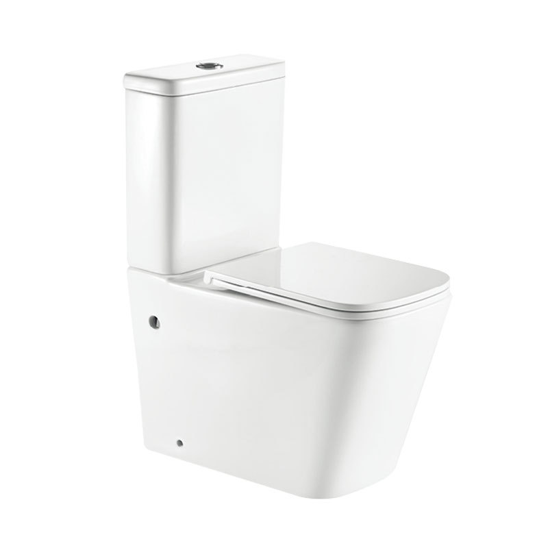 Modern Ceramic Wash Down Flush P trap 180mm Two Piece Toilet