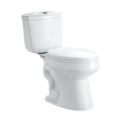 Elongated Chair Height Ceramic Siphonic Flush Two Piece Toilet