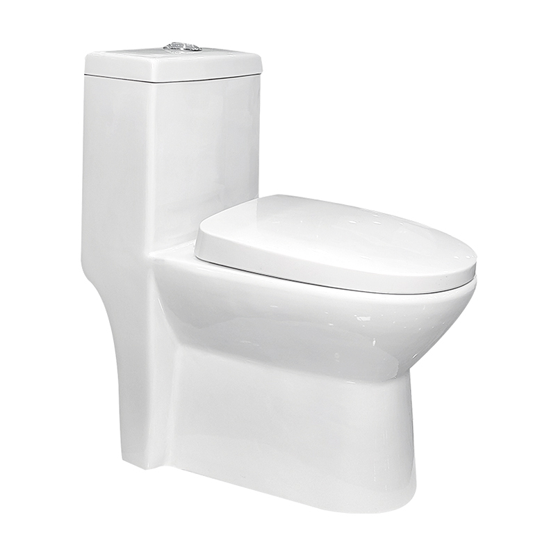 S-trap 300/400mm Round in One-piece Toilet with Soft Close Seat