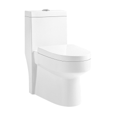 One-piece S trap Toilet Bowl with Soft Close Seat