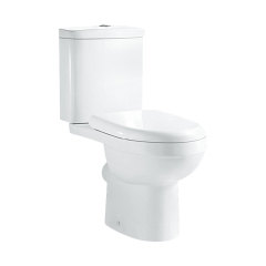Luxury Ceramic White Rimless P trap Two Piece Toilet