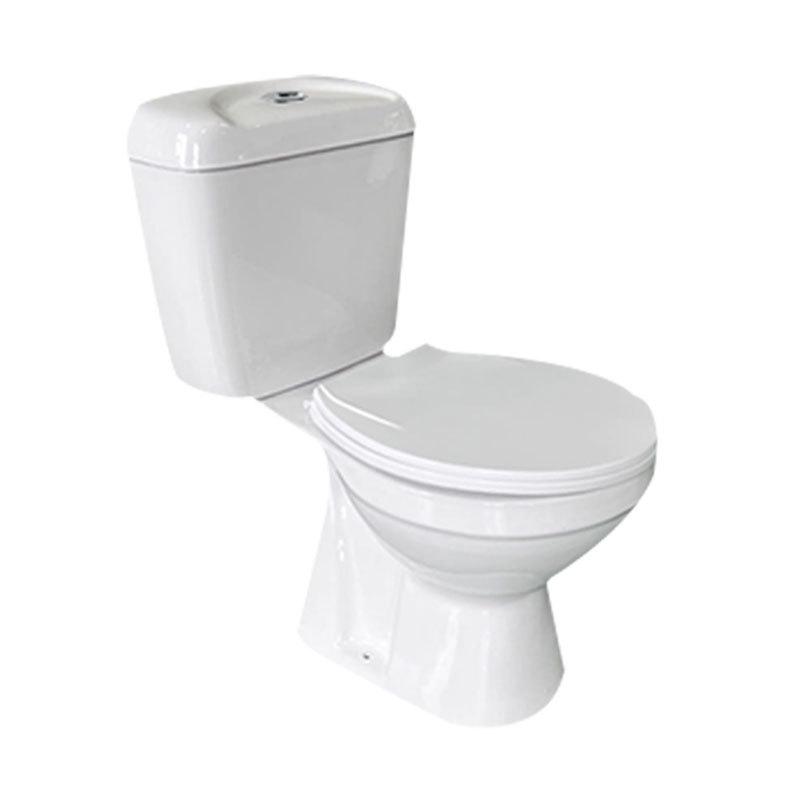 Modern Ceramic Rimless P-trap 180mm Two Piece Toilet