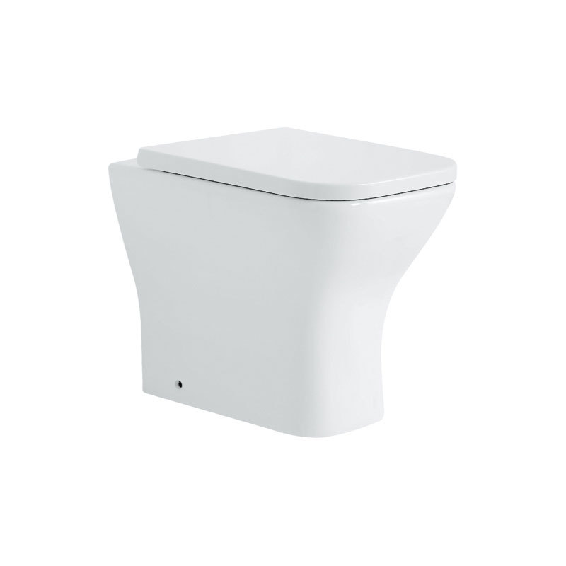 Porcelain Rimless Back to Wall Floor Mounted Toilet