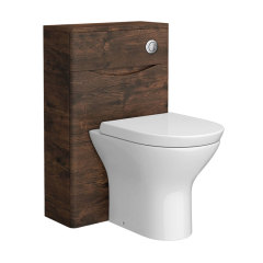 Modern Bathroom Suit Wood Color Toilet Cabinet and Toilet