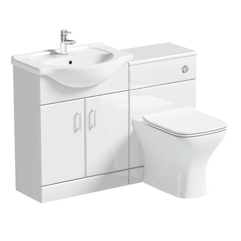 Modern Bathroom Suit White Color Bathroom Vanity Toilet Cabinet and Toilet