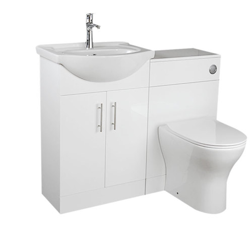 Modern Bathroom Suit White Color Bathroom Vanity Toilet Cabinet and Toilet
