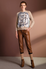 Woman Silk Digital Printing cashmere plant dyed sweater.
