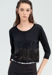 Women blouse with buttons and decoration