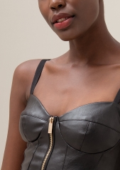 Women mini dress regular fit with heart shaped neck drop