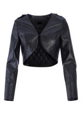 Women's cardigan Long Sleeve Eco Leather Jacket