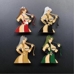 Mai Shiranui Glitter Enamel Pin / KOF Lewd Kinky Naughty Collectibles - 3.5 Inches