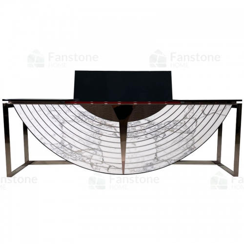 Modern Arch decor black marble console table 180/220cm