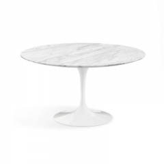 Round Carrara marble tulip dinning table 48inches