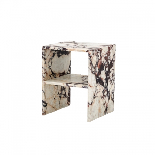 Nordic Modern Nature Stone Coffee Table Calacatta Viola Marble Side Table