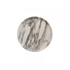 Unique Arabescato Circle Round Marble Tray Decor