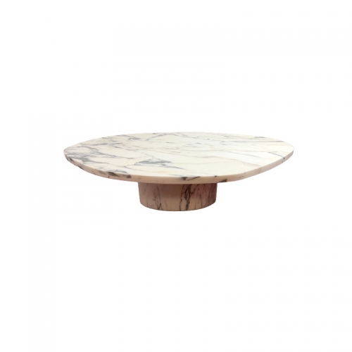 Irregular Shape New Design Italian Arabescato White Marble Coffee Table