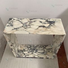 Luxury Hallway Italy Calacatta Viola Marble Entryway Console Table