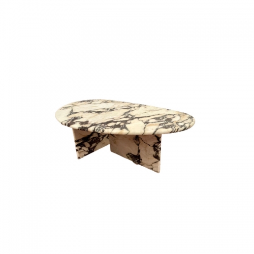 Italian Luxury Calacatta Viola Marble Coffee Table Natural Stone Tea Table