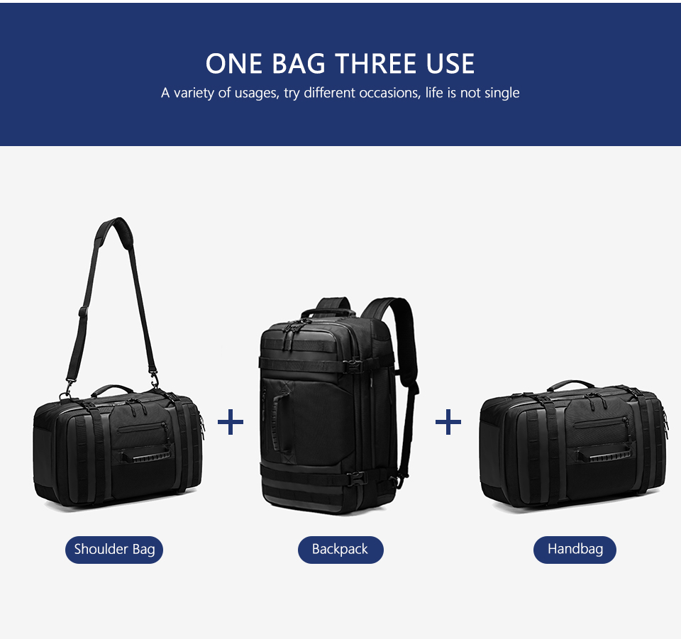 Ozuko 9242 Large Capacity Waterproof Luggage Travel Bags Weekend ...