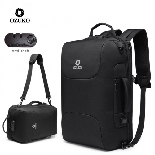 Ozuko 9225 Nylon Travel Bags Luggage For Men Mochilas-Juveniles- Antirrobo Luxury Anti Theft Designer Backpack