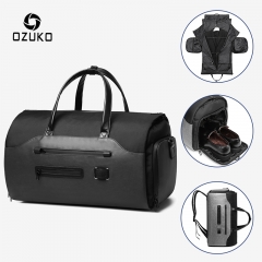 Ozuko 9288 Luxury Travel Luggage Bags Set Designer Luggage Travel Bags For Men Travel Spend The Night Duffle Bag Custom