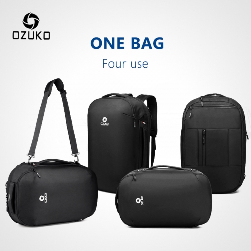 Ozuko 9216 New Shoe Bags Travel Logo Lightweight Backpack Men Water Proof Custom Laptop Bag
