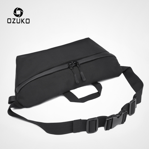 Ozuko 9204 Fashion Men Waist Bag Fanny Pack for Teenage Pouch Male Waterproof Sport Waist Pack