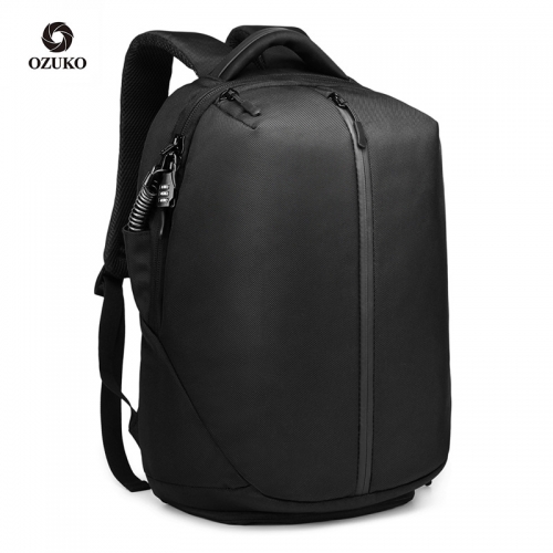 Ozuko 9080 Anti Theft Laptop Backpack USB Charging School Bag Men 15.6 Waterproof Backpacks Fashion